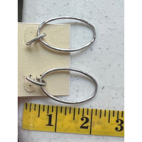 The SAK Silver Gold Tone Matte Finish Open Teardrop & Post Earrings Lot/2 NEW! - Picture 9 of 9